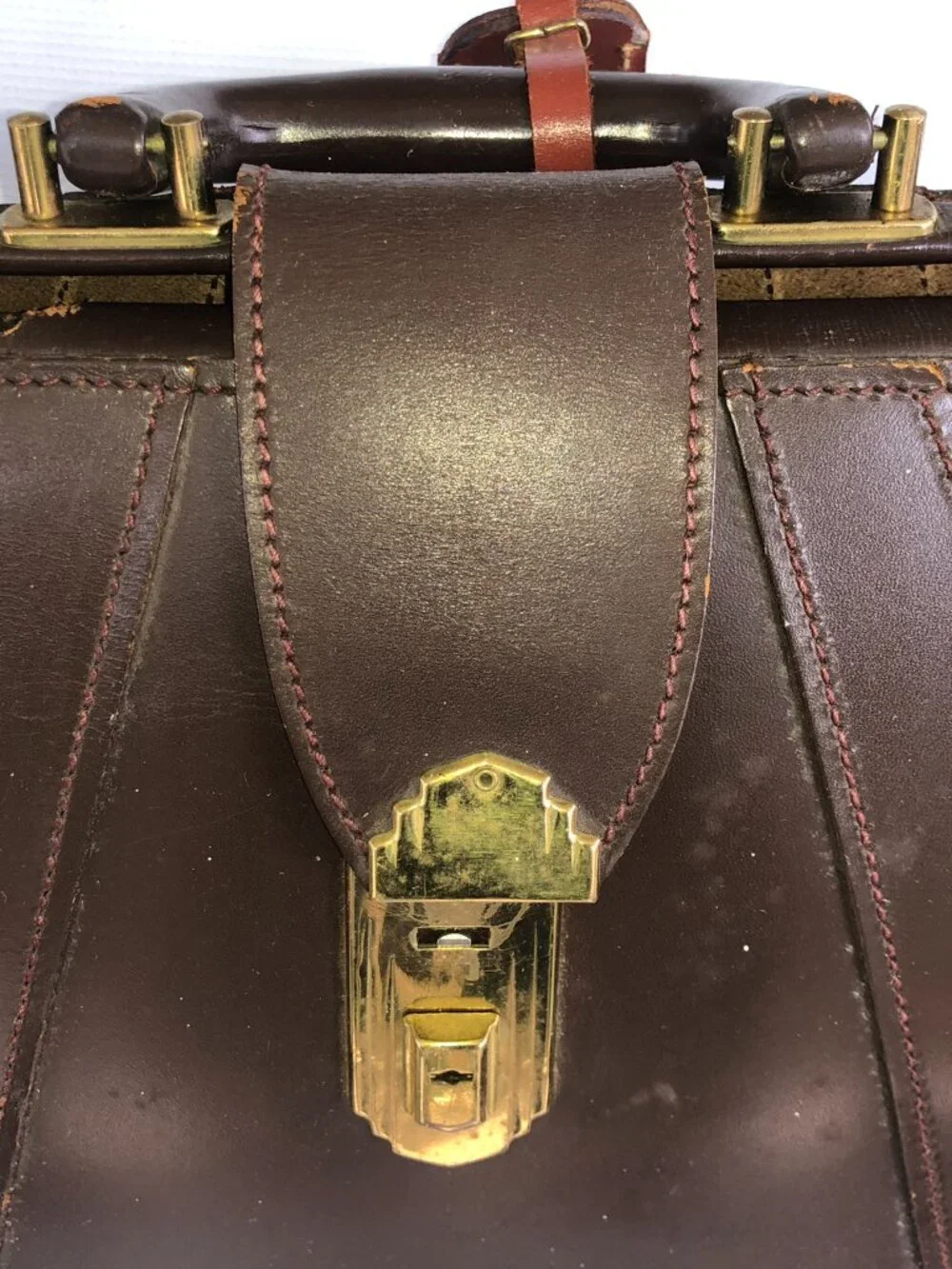 Vintage Hugo Bosca Leather Briefcase U.S. Property